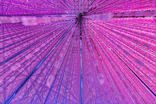 Tokio, Japan. - 1.November 2024: Abstract image of a colorful light installation in TeamLab Tokyo