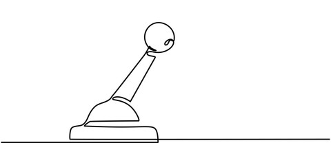 Lever Outline Icon, Vector illustration, Lever icon set, vector illustration on white background, Continuous one line drawing, Lever icon isolated on white background, lever icon Simple outline.