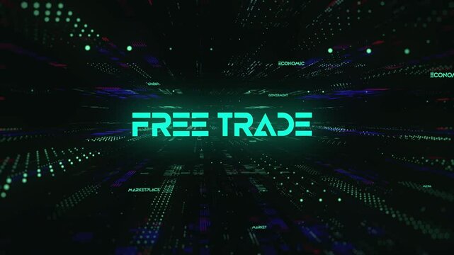 Sci-Fi Digital Economics Word Free trade