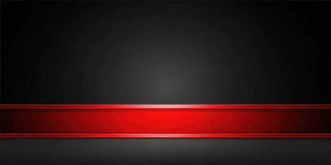 Obraz premium Abstract Red and Black Horizontal Banner Design for Presentation