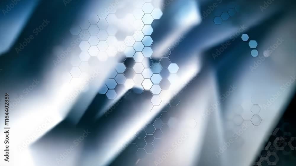 Poster abstract blue gray background with dynamic circular lines with glare.