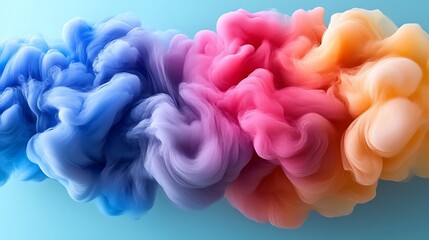 Obraz premium Abstract Colorful Swirling Ink Cloudscape