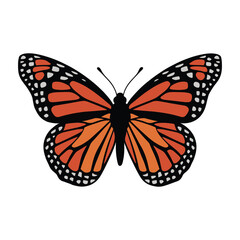 Monarch Butterfly Vector Illustration for Logo and Decorative Design