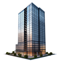 Tall Building on transparent background