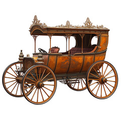 Fototapeta premium Luxurious ornate horse-drawn carriage combining antique and modern elements