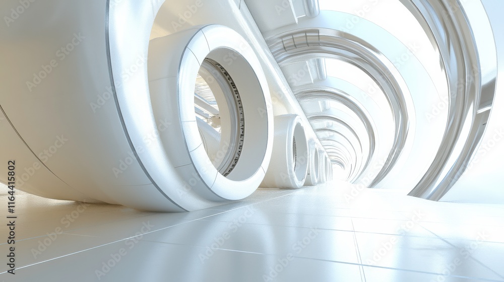 Poster advanced tech lab with realistic textures and lighting