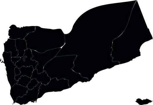 Simple Map of Yemen 