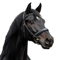 Horse Front isoalated on white
