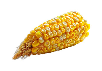 Fresh Yellow Corn on the Cob Isolated on cut out background