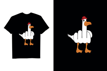 Funny Duck T-shirt Design