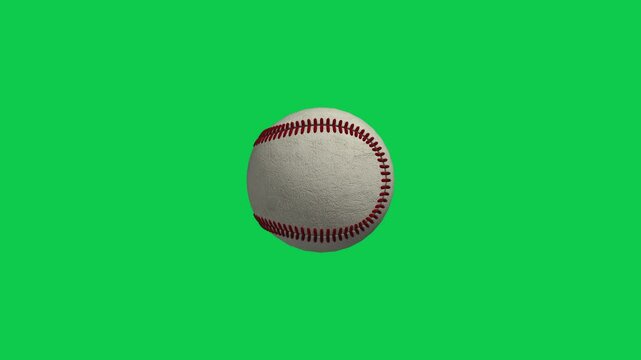 4K Baseball Ball Green Screen Seamless Loop