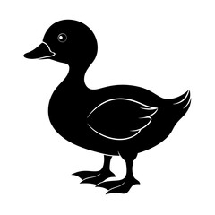 Duckling Silhouette vector illustration