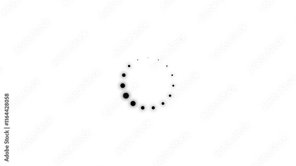 Aufkleber circle loading icon with scale looping animation ,isolated on whit background. abstract motion video