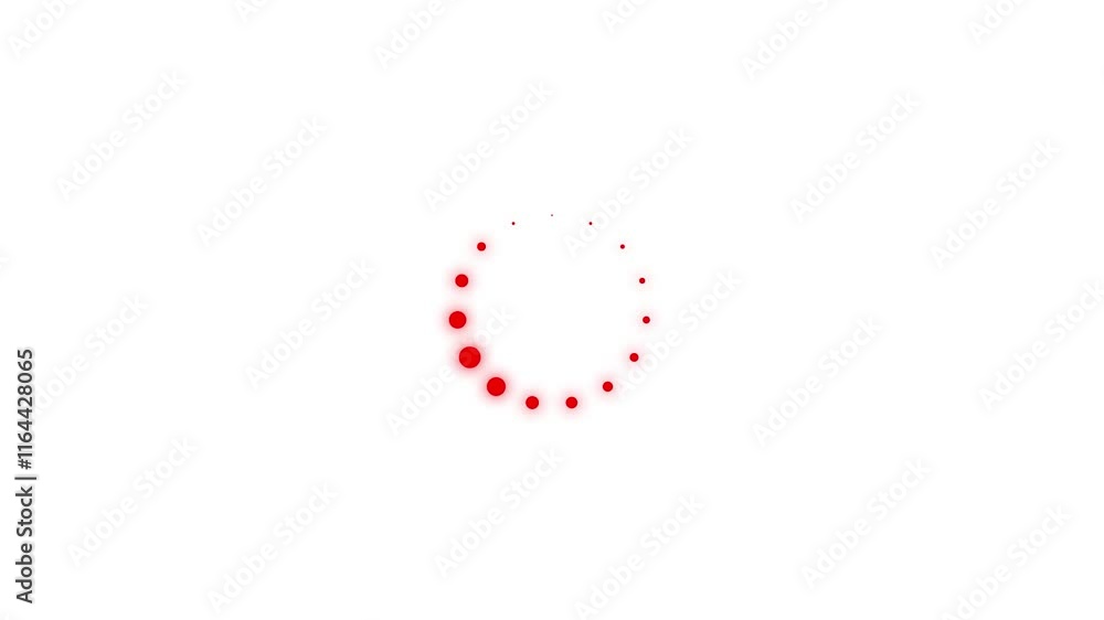 Aufkleber circle loading icon with scale looping animation ,isolated on whit background. abstract motion video