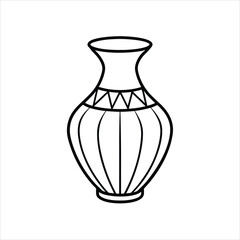 Stylish Vase Icon Vector Art for Modern Decor