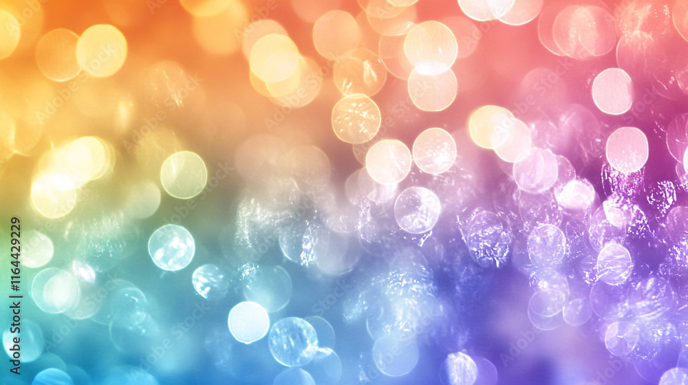 Aufkleber colorful bokeh patterns create a vibrant and dreamy atmosphere for artistic projects