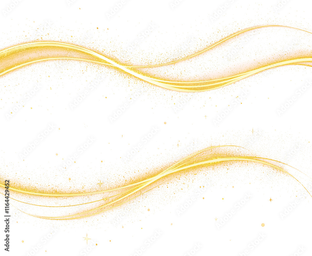 Wall mural golden glitter curve shiny sparkling shimmering golden curve a path of sparkling light