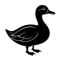Duck Silhouette vector illustration
