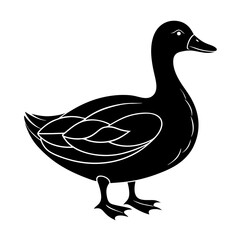 Duck Silhouette vector illustration