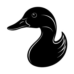 Duck Head Silhouette vector illustration