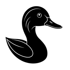 Duck Head Silhouette vector illustration