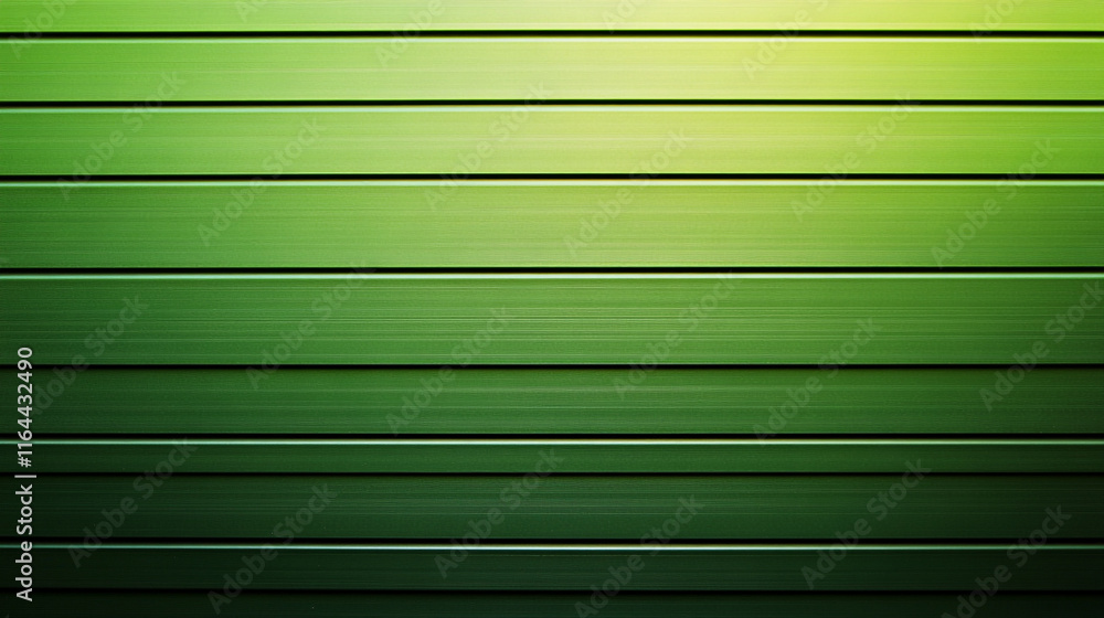 Poster green horizontal lines create a serene gradient effect in natural light