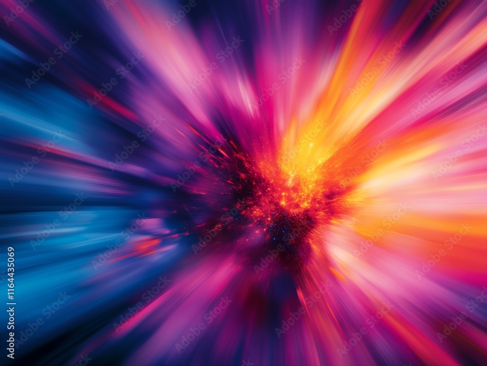 Poster a vibrant explosion of colors creating a dynamic abstract background that inspires creativity and en