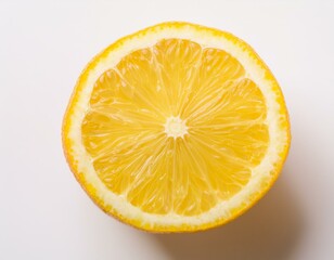 Fresh Sliced Lemon Isolated on White Background