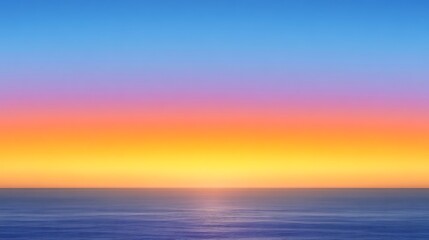 Obraz premium Serene Ocean Sunset Sky Gradient Colorscape