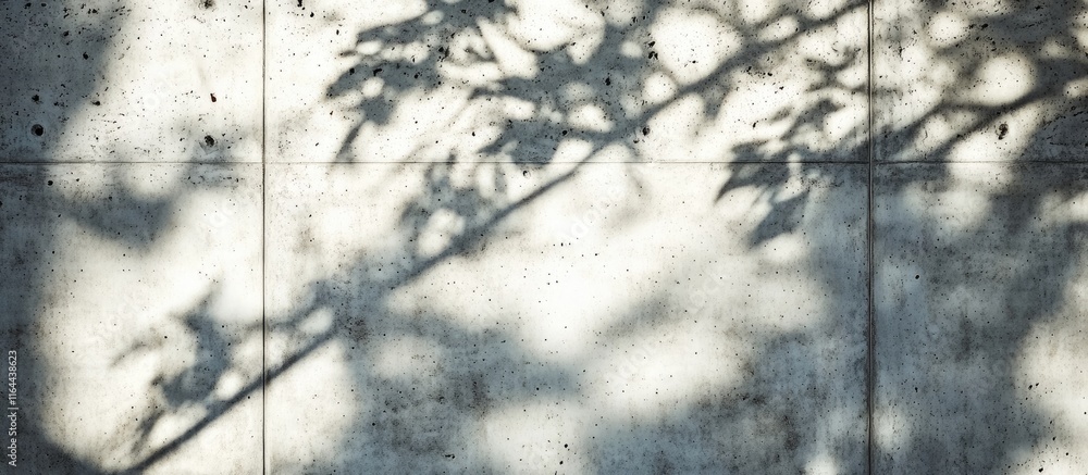 Poster intricate shadow patterns on textured cement wall creating a minimalistic and artistic ambiance in n