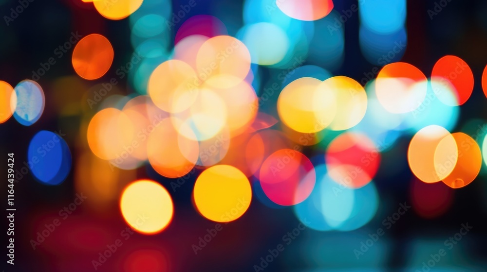 Aufkleber colorful bokeh background with vibrant red and blue hues creating an artistic texture for creative d