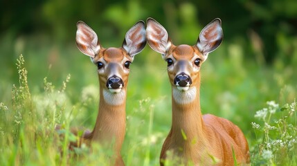 Majestic Deer in Serene Meadow Capturing the Essence of Nature's Beauty and Wildlife Conservation
