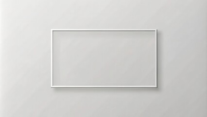 Simple White Frame on a Light Grey Wall, Perfect for Mockups and Presentations