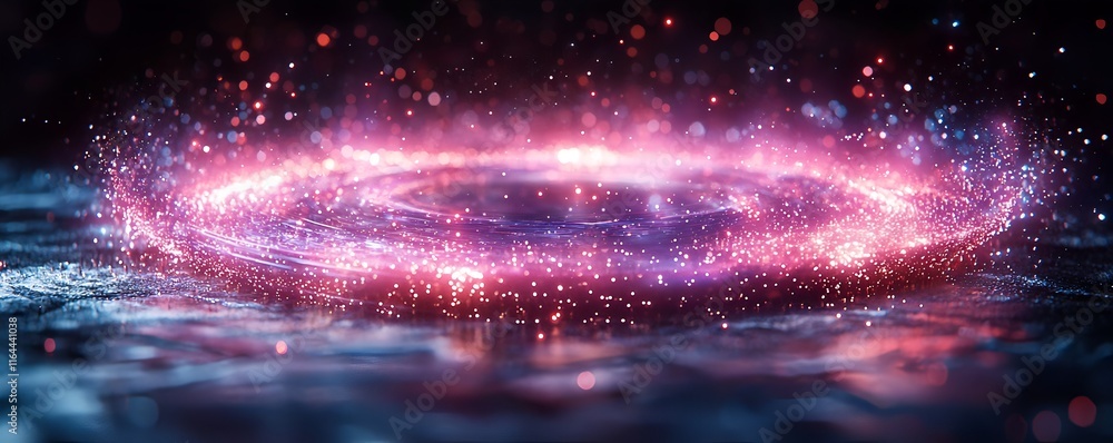 Aufkleber quantum computing holograms in a futuristic high tech environment