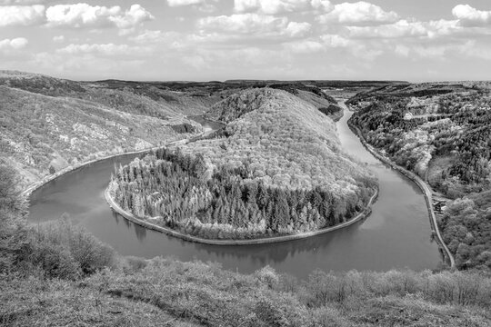 Saar loop at Mettlach, famous view point