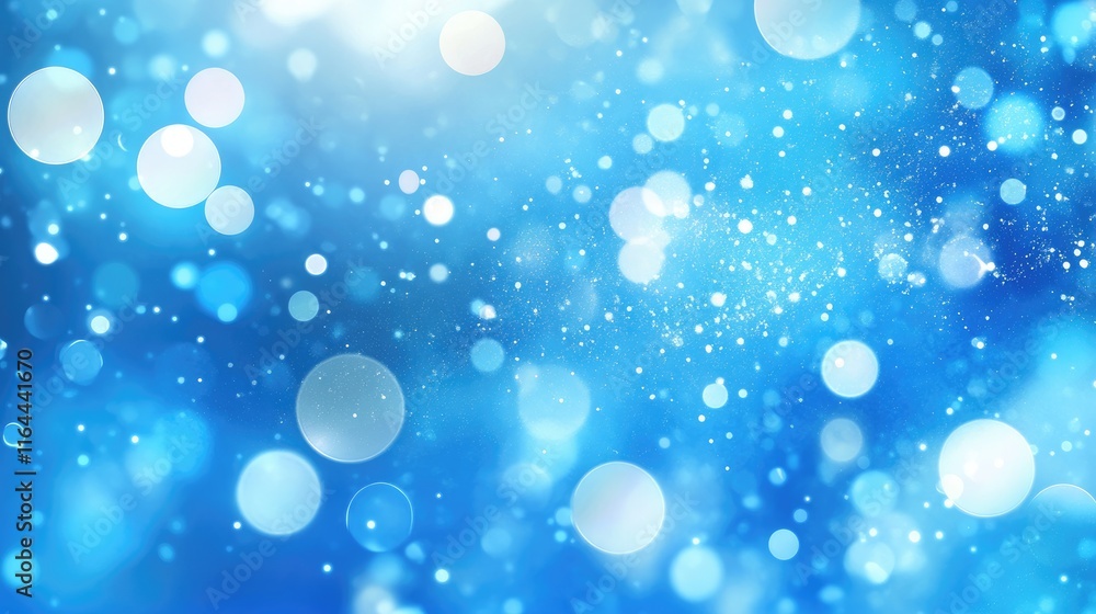Poster blue bokeh background with water splash effect creating a dreamy and tranquil atmosphere ideal for d