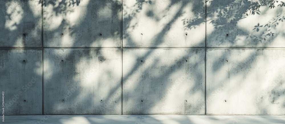 Poster intricate shadow patterns on a textured cement wall showcasing minimalistic design elements and natu