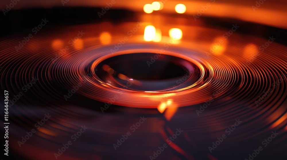 Poster camera diaphragm aperture with lens flare and light reflection creating a captivating visual effect 