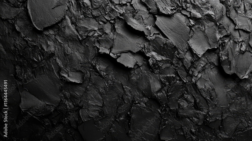 Poster textured black gradient background with layered slate appearance for artistic and design application