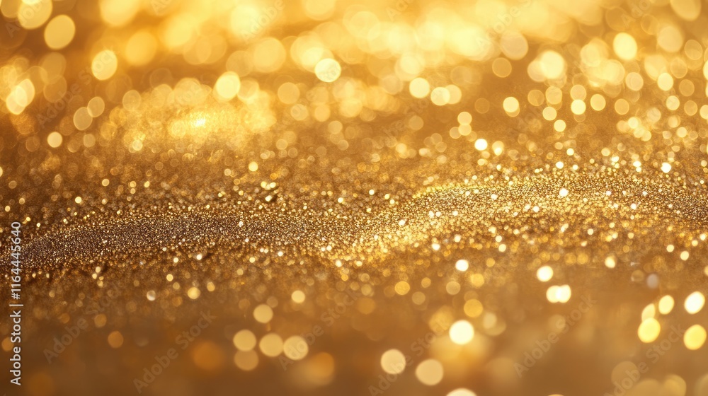 Poster elegant golden bokeh background with shimmering lights creating a festive and luxurious atmosphere f