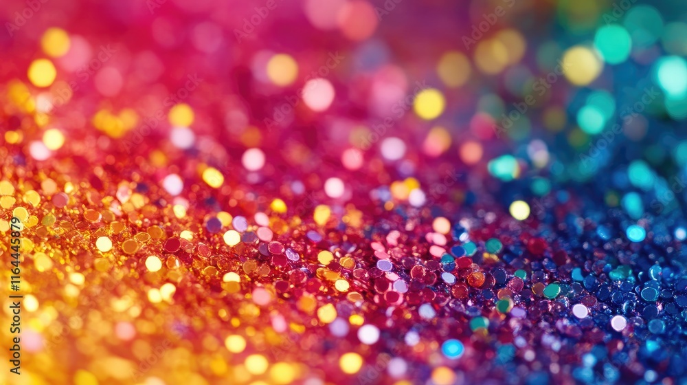 Poster colorful bokeh background with sparkling glitter texture creating a vibrant and abstract atmosphere 