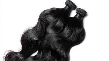 Body wave black hair extensions bundles for styling and beauty enhancement with a soft texture and natural appearance.