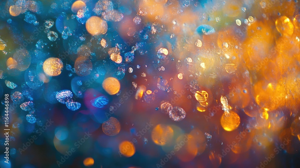 Poster bokeh abstract background with colorful blurred lights creating a dreamy and vibrant atmosphere for 