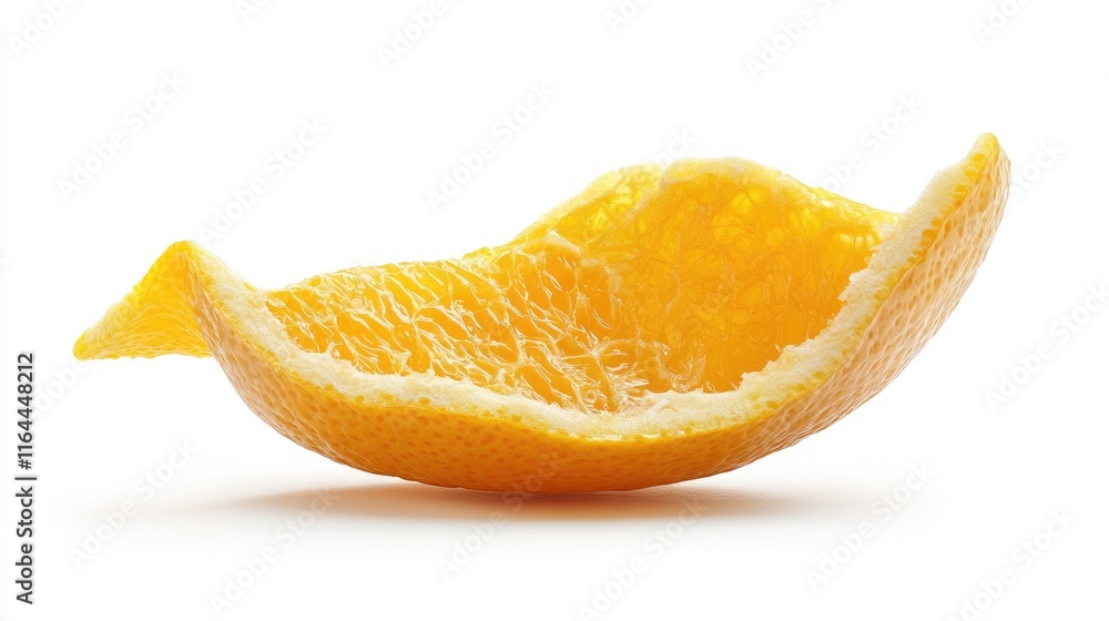 Aufkleber freshly sliced orange segment with vibrant color and texture isolated on clean white background for 
