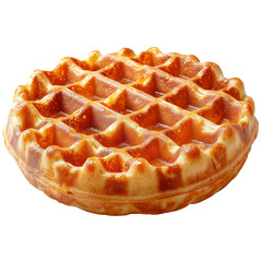 Belgian Waffle Liege isolated on white