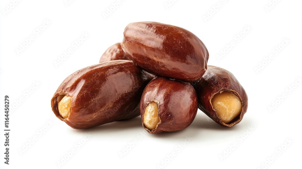 Poster boiled peanuts piled on a white background displaying their unique texture and color for culinary an