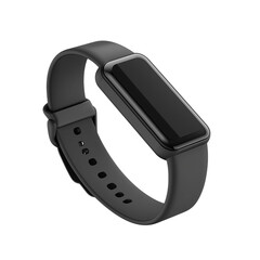 Black Fitbit isolated on white background