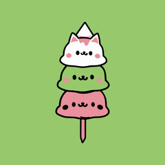 cute sticker showing three cats 1