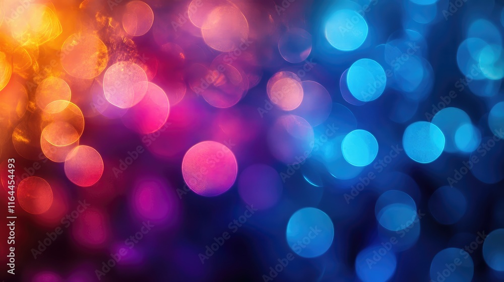 Poster vibrant bokeh lights in a spectrum of colors created by candlelight on a dark background for artisti