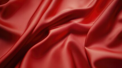 Obraz premium Elegant red fabric background for premium product display and promotional advertising with soft texture and rich color depth.